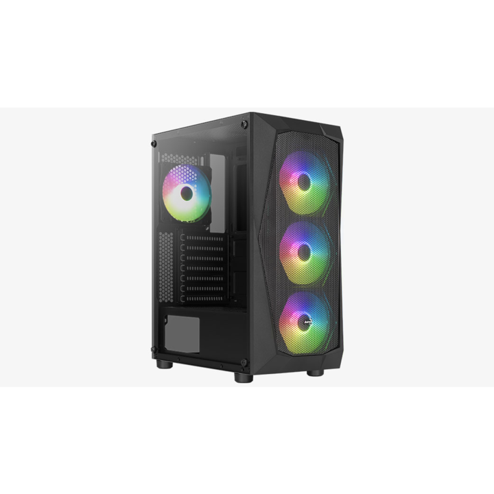 AeroCool Falcon Edzett Üveg ARGB Számítógépház - Fekete (ACCM-PV41143.11)