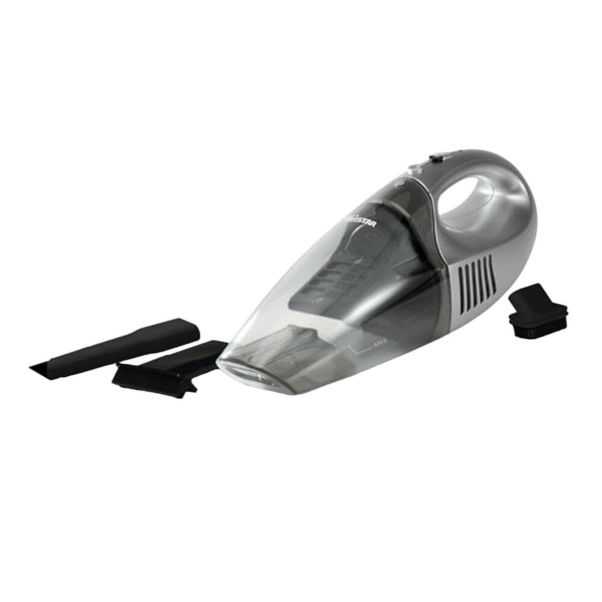 Aspirator de mana, Tristar, 0.5L, Aspirare uscata, Negru/Transparent