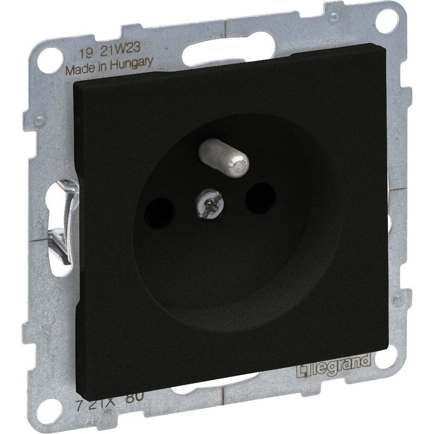 Priza 2P+Z cu obturator, Legrand, 16 A, 250 V, Negru - eMAG.ro
