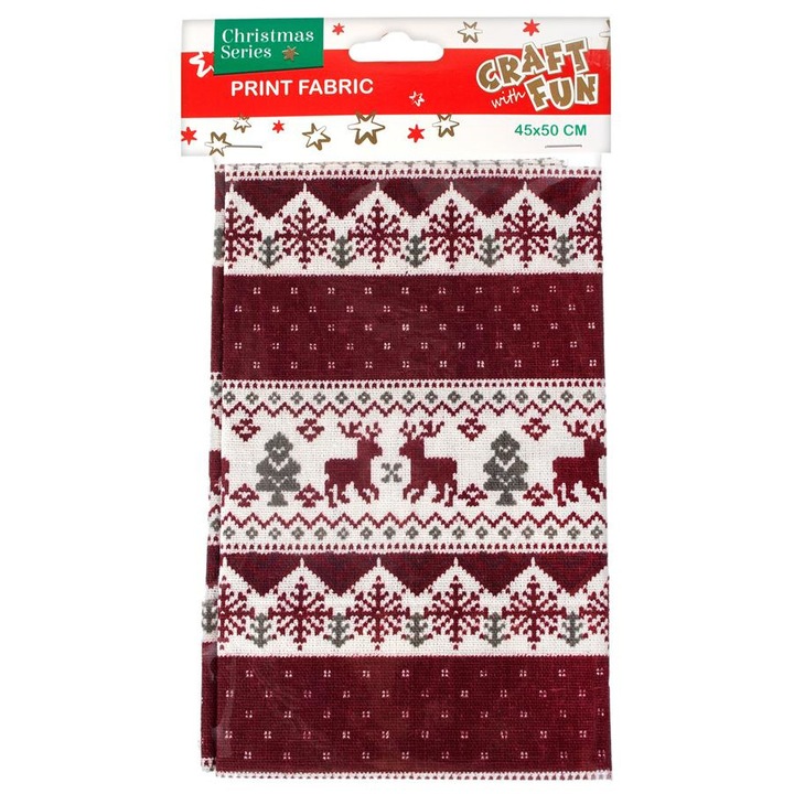 Ornament decorativ de Craciun, Craft with Fun, Stofa, 45 x 50 cm