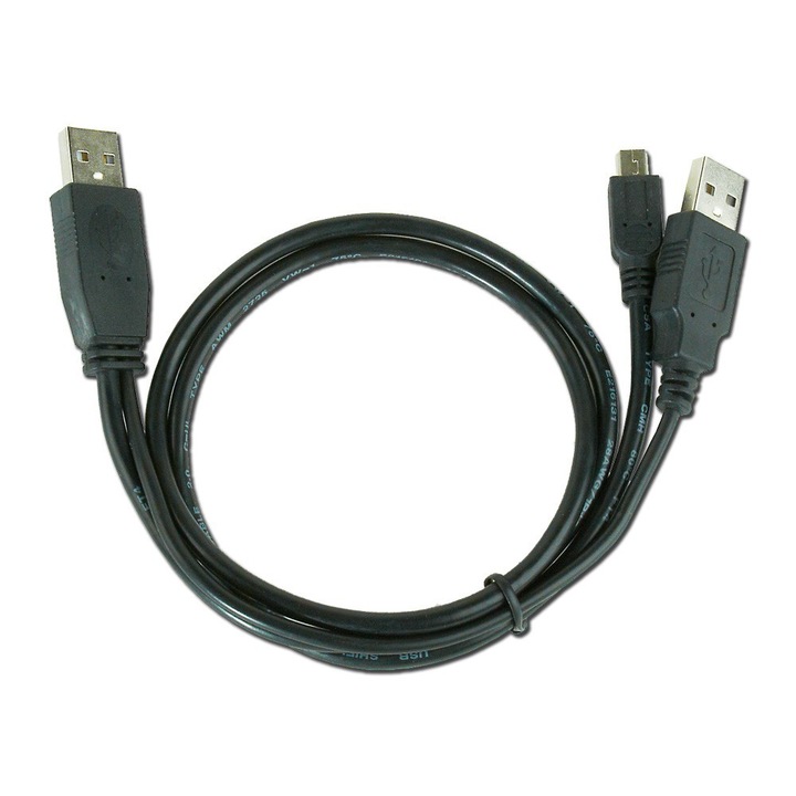 Gembird Cablexpert USB A-type mini male --> Dual USB A-type male 90 cm (CCP-USB22-AM5P-3)