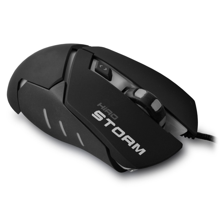 Mouse de gaming, Hiro, 4000 DPI, Negru