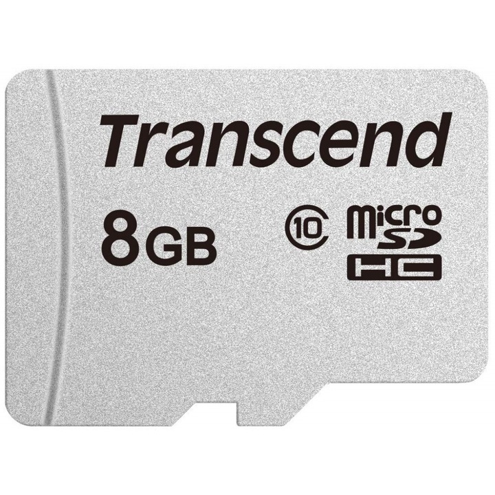 Card de memorie, Transcend, 8 GB, Class 10, Gri