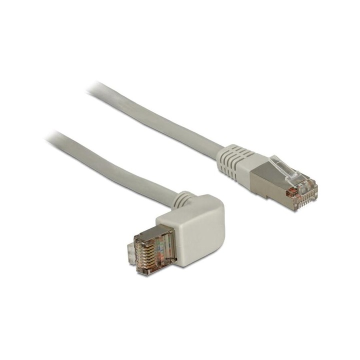 SFTP мрежов кабел, Delock, RJ45, CAT.5E, 2 m, сив