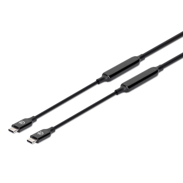 Cablu USB, Manhattan, USB-C 3, Negru