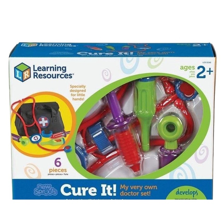 Set joaca Micul Doctor, Learning Resources, 6 piese, 2 ani +, Multicolor