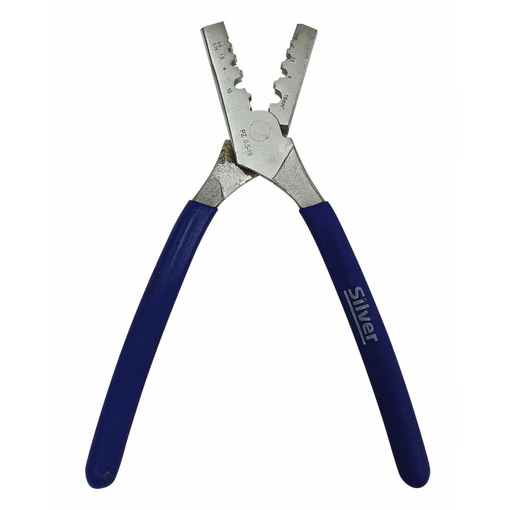Клещи за кримпване, Silver, 0,5-16 мм, сребрист / син цвят