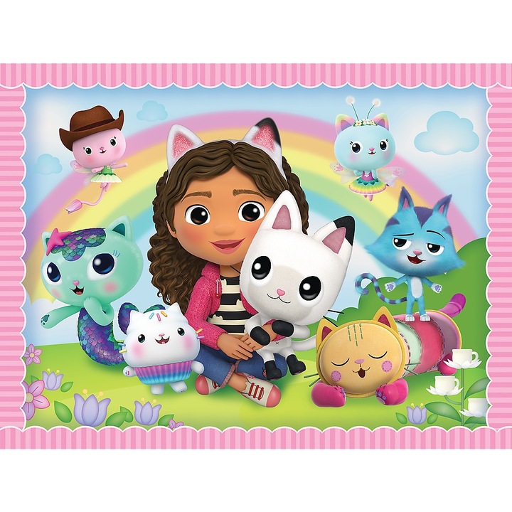 Puzzle Trefl 2 in 1 Memo - Gabbys Dollhouse, Gabi si prietenii ei