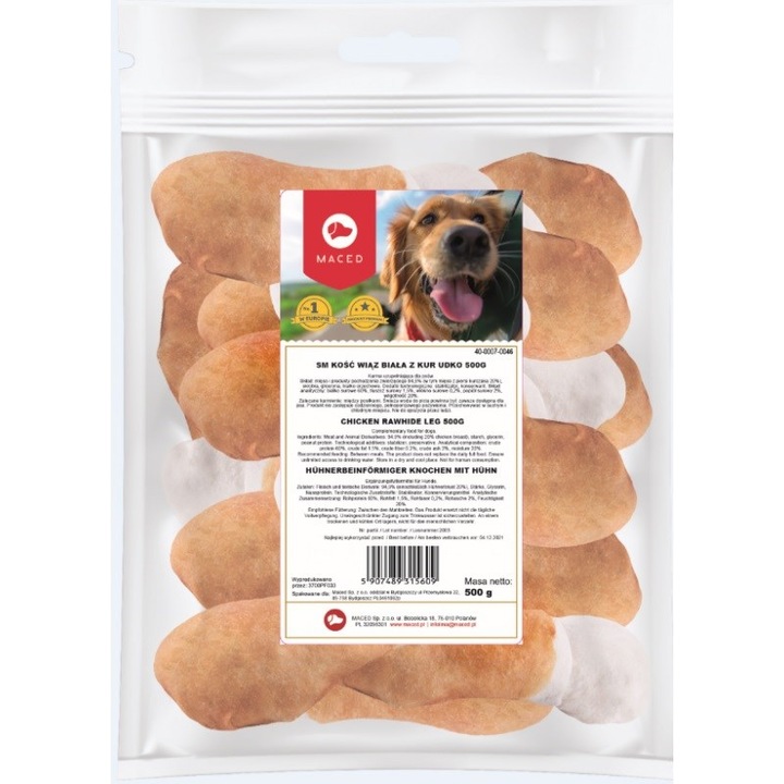 Hrana cu pulpa de pui pentru caini, Maced, 500g