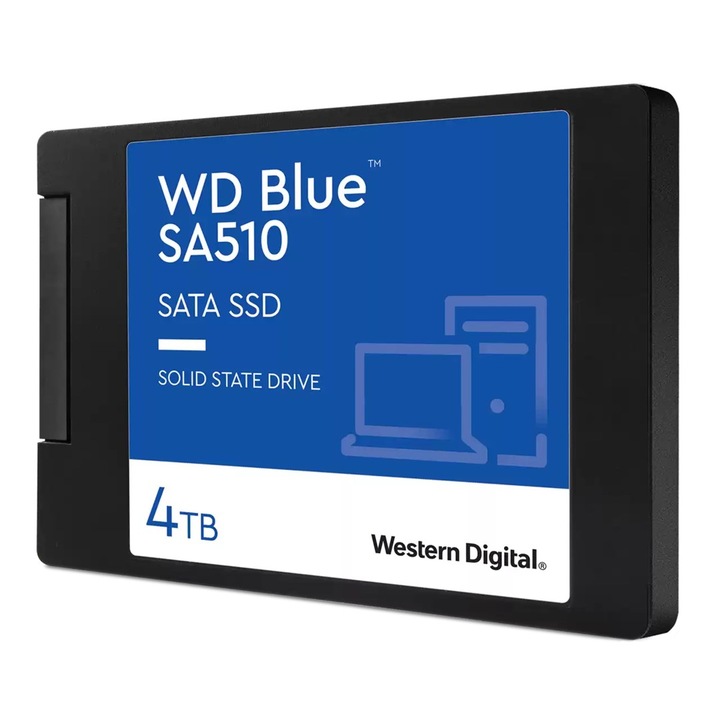 SSD, Western Digital, 4TB, 2,5", SATA III, 7mm, 6Gb/s, fekete