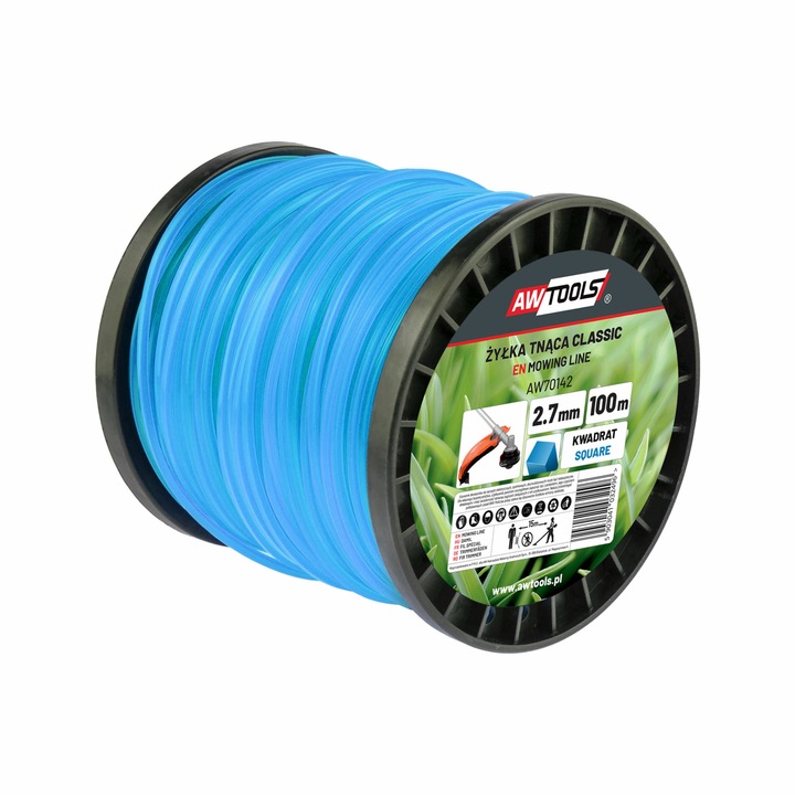 Режеща тел AwTools Classic, 2.7mmx100m, квадратна, за резачка