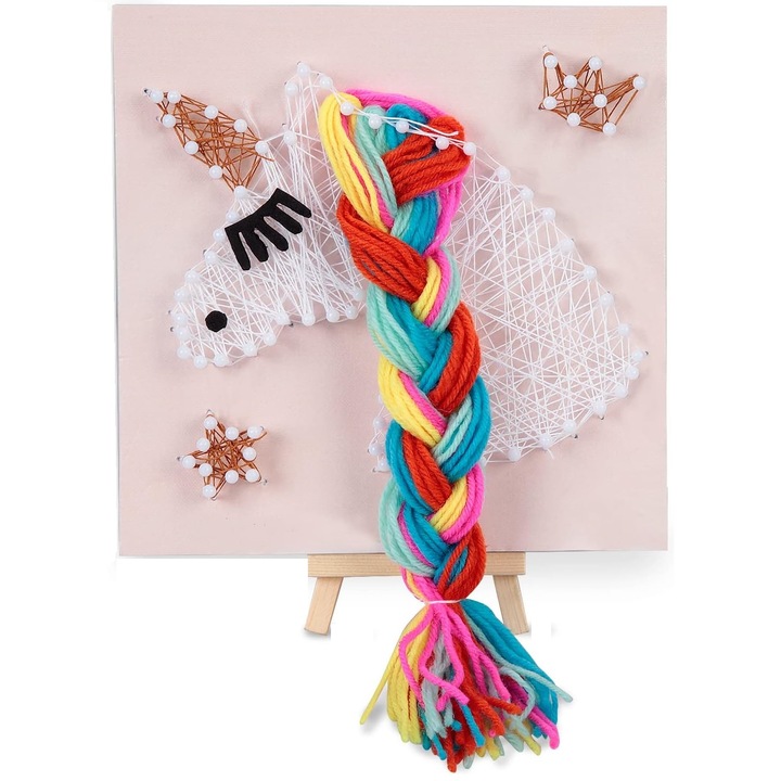 Set creativ, 11 buc, tema unicorn, textil