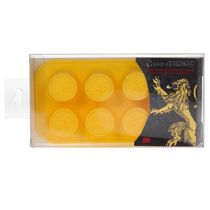 Форма за лед, SD TOYS, Силикон, модел Game of Thrones, Жълт