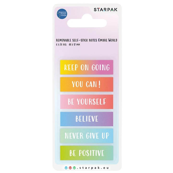 Cetlik készlet, Starpak, 44 x 12 mm, Többszínű