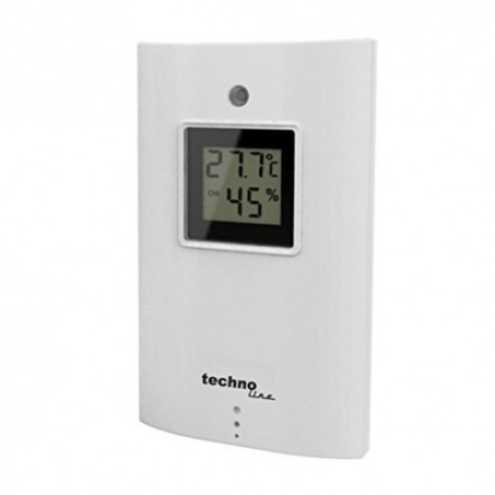 Температурен сензор TechnoLine, TX70DTH, Съвместим с WS6760, Бял