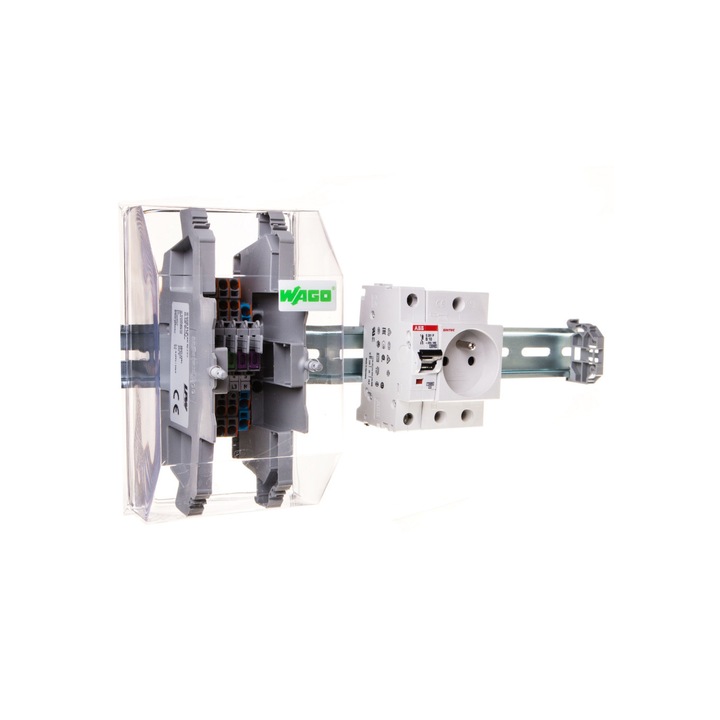 Banda de masurare cu priza, Wago, PVC, Monofazat, Multicolor