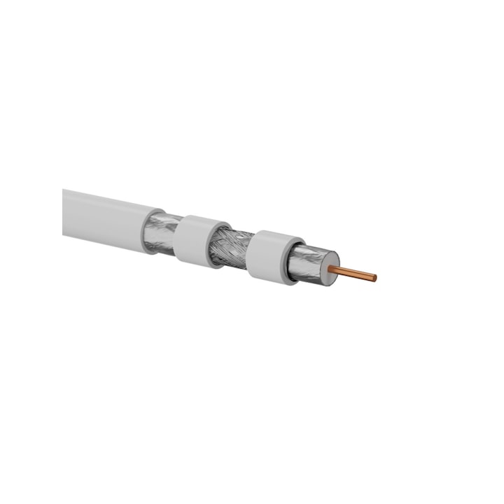 Cablu coaxial, A-LAN, 1.02/4.8/6.9 LSOH Dca, 500 m, Alb