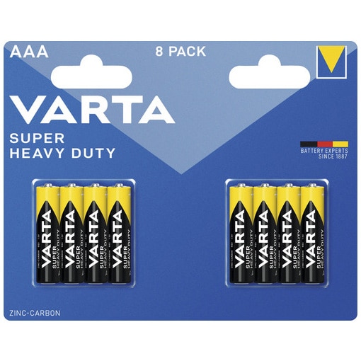 Baterii zinc-carbon AAA 1.5V, 8 buc Varta