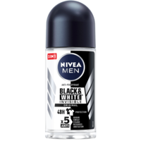 Antiperspirant Roll-on Men Black&White Invisible Original 50ml NIVEA