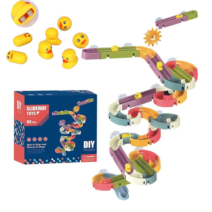 Fürdőjátékpálya kiskacsákkal, Luxma, Műanyag, Többszínű