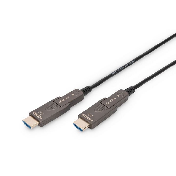 Digitus AK-330127-200-S 4K - HDMI AOC Hybrid Fiber Optic Cable with removable plug, 212555, Kábel