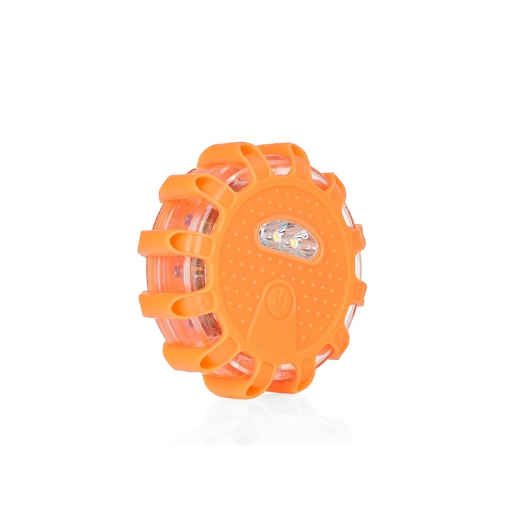 Lumina de avertizare pentru drumuri cu LED, baza magnetica si carlig, Geko G01829