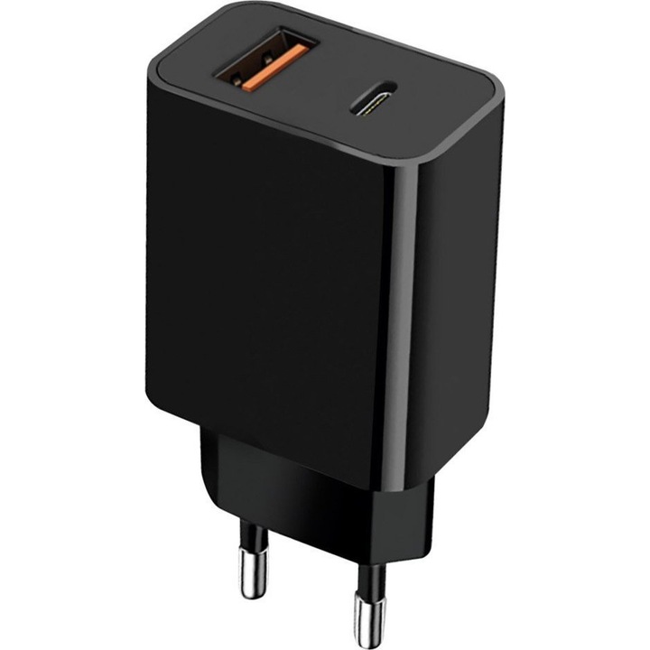 Incarcator, Vakoss, USB-C, Negru