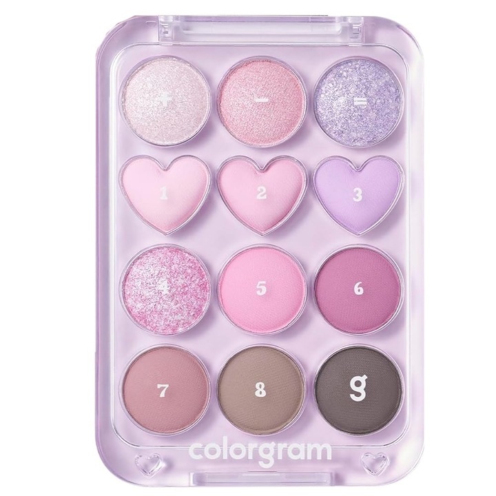 Paleta de fard de pleoape, Colorgram, Pin Point, 03, Mov/Maro