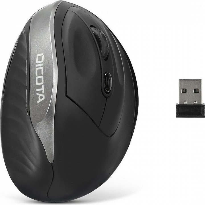 Mouse ergonomic, DICOTA, Wireless, Negru