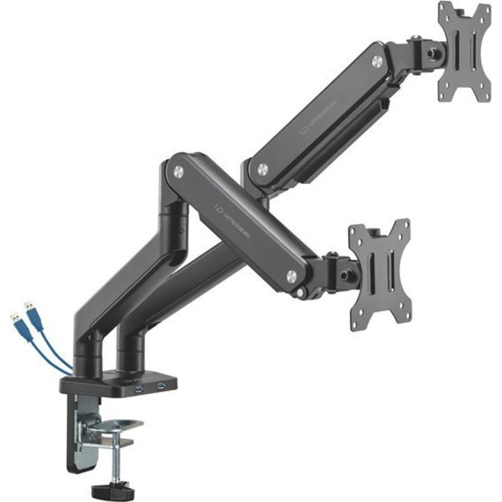 Стенна стойка за телевизор, Ultradesk, 100x100, 20 кг, черна