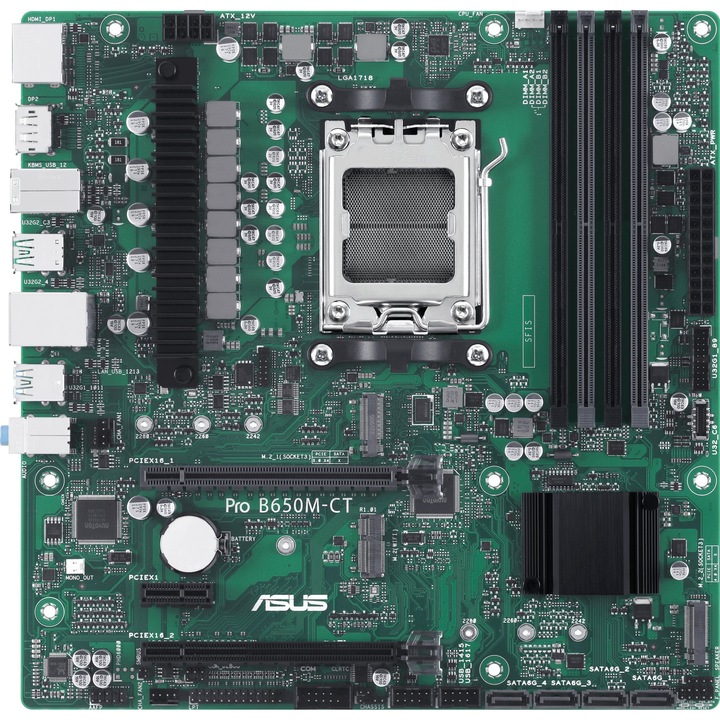Placa de baza, Asus, PRO B650M-CT-CSM, Intel, 1700, DDR4, mATX, 128 GB