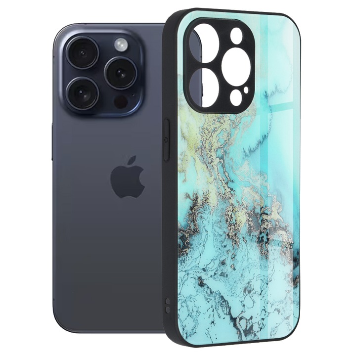 Калъф Techsuit Glaze Series за iPhone 15 Pro, Blue Ocean