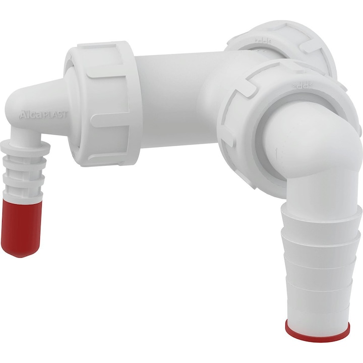 Dupla könyök visszacsapó szeleppel, ALCADRAIN, Fehér