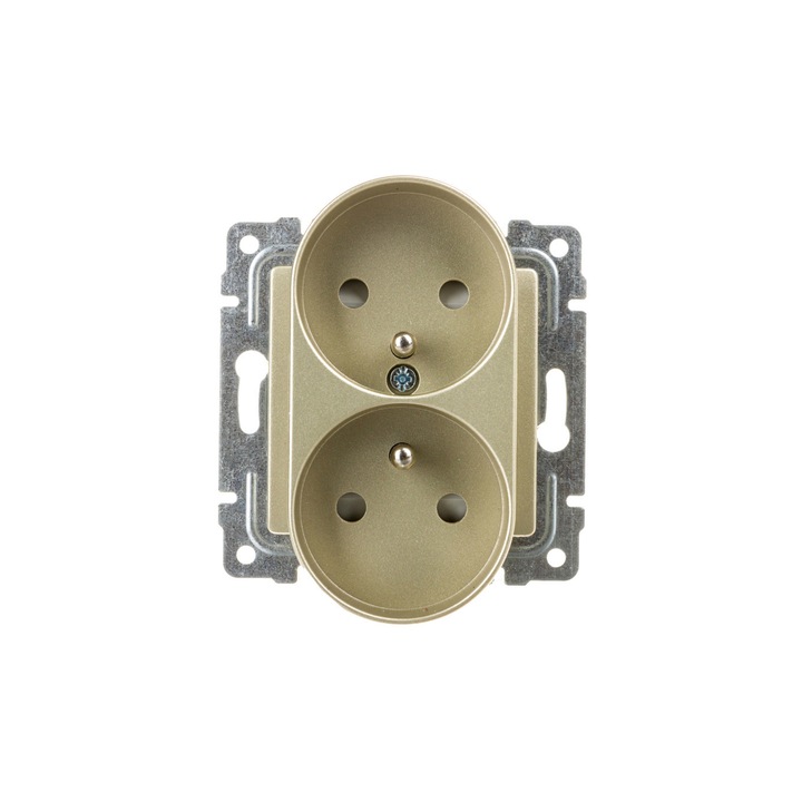 Priza dubla, KOS, Impamantare, 16A, Bej