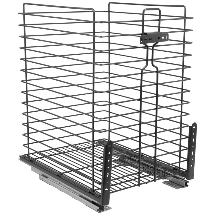 Cos Cargo pentru lenjerie, montare inferioara, pentru dulap de 400 mm, grafit, Wiexpol