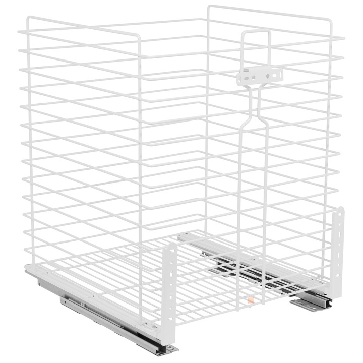 Cos Cargo pentru lenjerie, montare inferioara, pentru dulap de 500 mm, alb, Wiexpol
