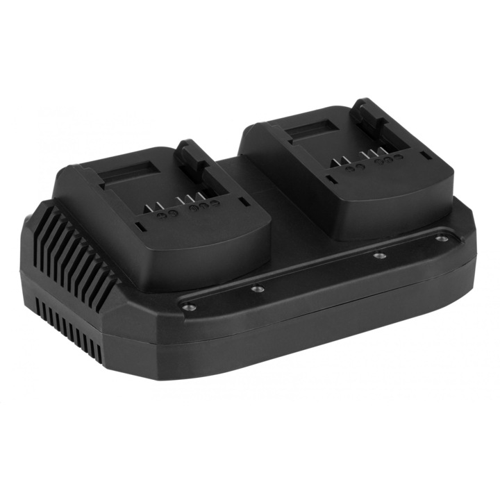 Incarcator cu doua porturi de incarcare, Yard Force, Negru