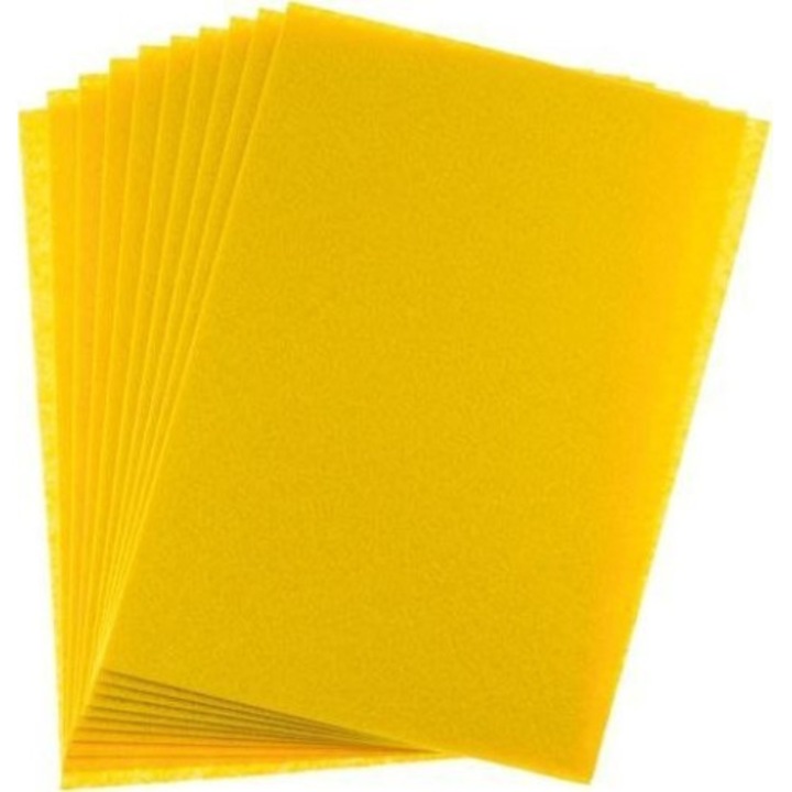 Set 10 coli fetru, Brewis, A4, 1 mm, Galben