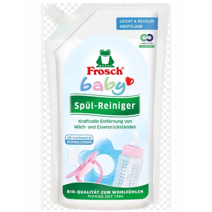 Solutie curatare biberoane, suzete si vesela bebelusi Frosch rezerva 500ml
