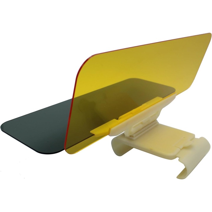 Set 2 in 1 parasolar auto anti-orbire, zi si noapte, reglabil, maro/galben