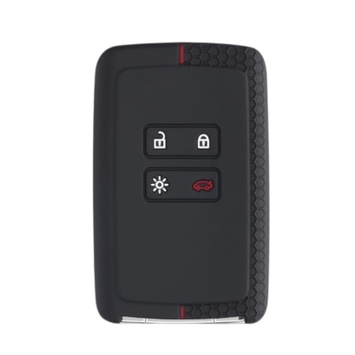 Калъф за ключове, карта Renault/Dacia, спортен модел, съвместими Dacia Duster, Jogger, Logan, Sandero, черен/червен