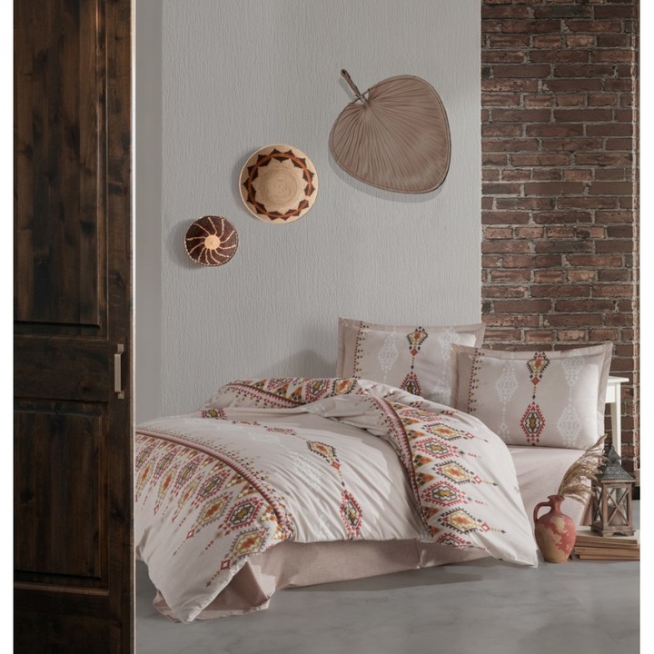 Dupla ágynemű, 100% ranforce pamut, 4 db, 240 x 260 cm, Ralex Pucioasa, Ethnica