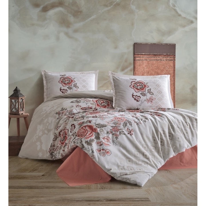 Dupla ágynemű, 100% erősített pamut, 4 db, 240 x 260 cm, Ralex Pucioasa, Minda