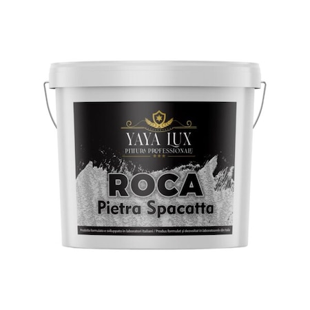 Tencuiala Decorativa pentru Interior, Pietra Spacatta Roca, Alba, 15 kg