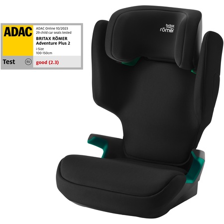 Scaun auto pentru copii Britax Romer, Adventure Plus 2,Space Black, 3.5-12 ani, 100-150 cm, 15-36 kg, testat ADAC
