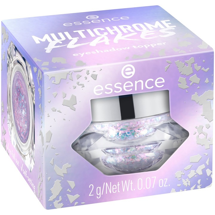 Essence Multichrome Flakes folyékony szemhéjpúder csillámmal, 01 Galactic Vibes, 2 g
