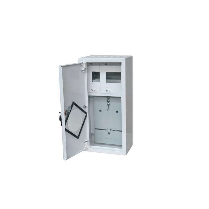 Aparatura pentru contor, Alfako, Otel, 1x1F, Alb