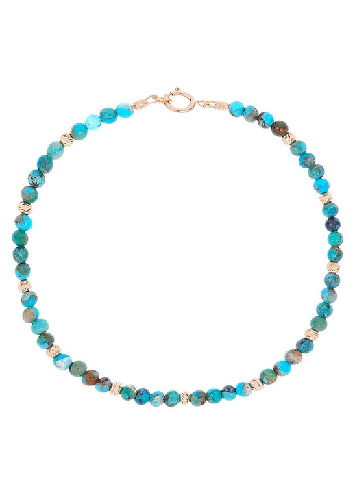 Bratara aur 14 K Turcoaz natural 18 cm Bijouxmania