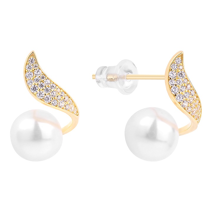 Cercei argint 925 placat aur 14K 2.4 g Bijouxmania