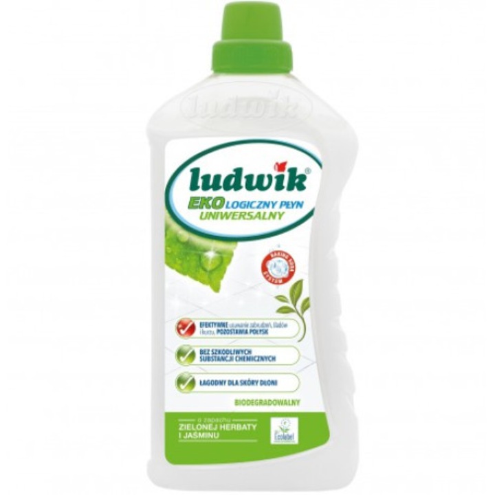 Detergent universal Ludwik Ekologiczny, ecologic, aroma de ceai verde si iasomie, 1l